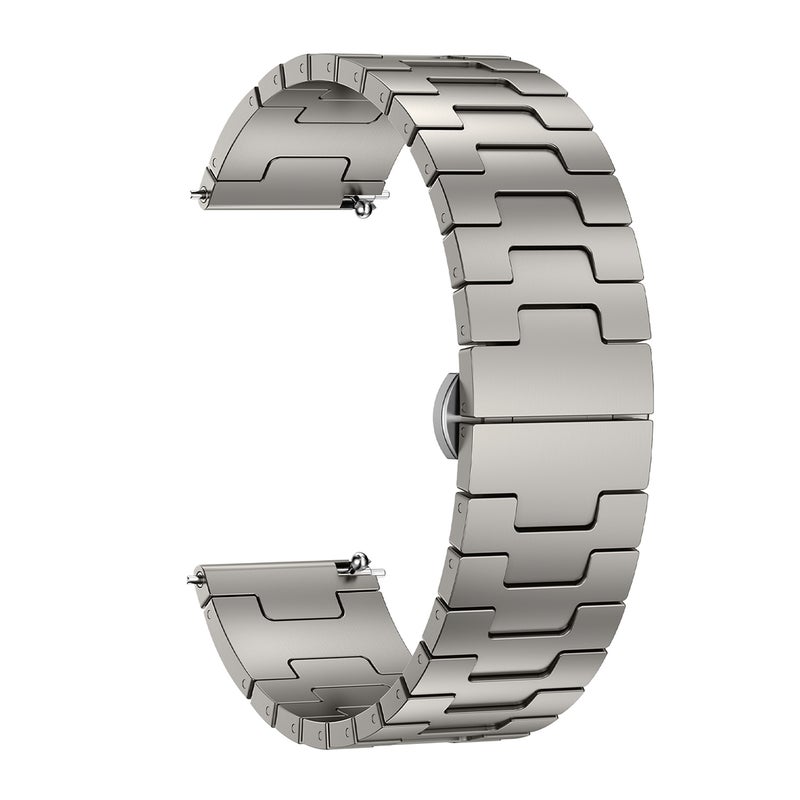 For Huawei Gt4 46Mm / Gt5 46Mm / Gt5 Pro 22Mm H-Shaped erfly Buckle Stainless Steel Watch Band(Titanium Color) - Image 3